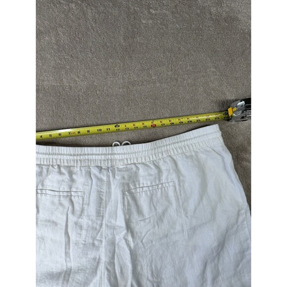 Athleta Womens Plus Retreat White Linen Shorts size 26 Summer Beach Resort - Picture 14 of 15